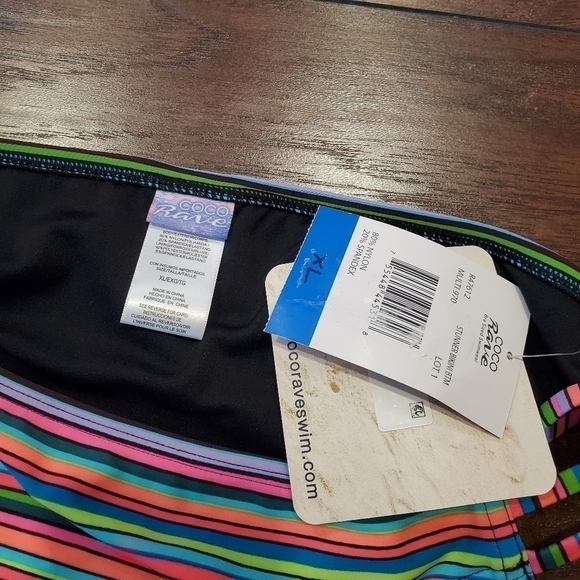 NWT COCO RAVE Striped straps side bikini sw - Picture 3 of 7